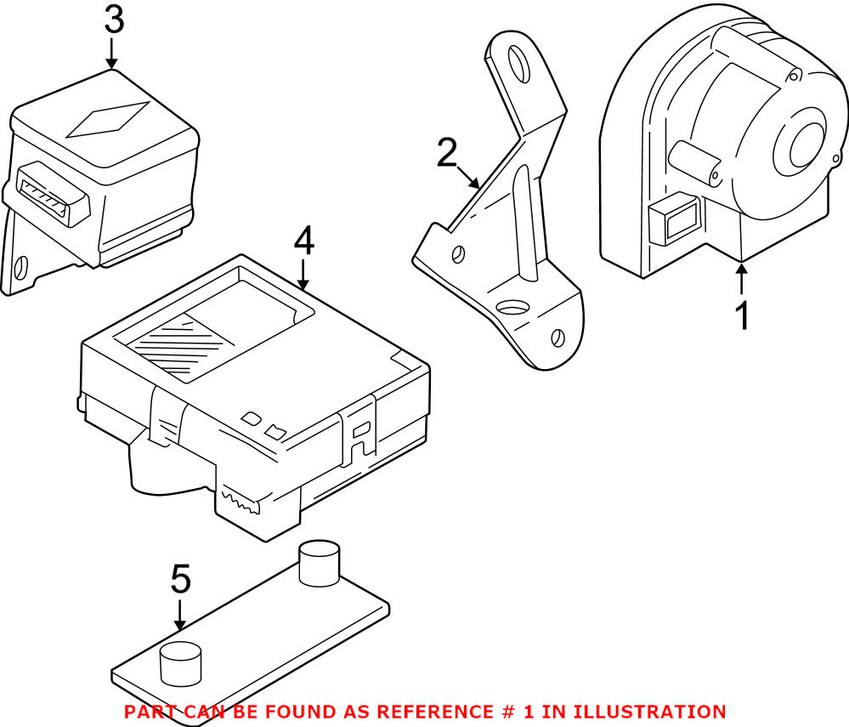 BMW Alarm Siren 65758383153