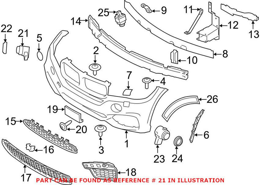 BMW Parking Aid Sensor 66209121386