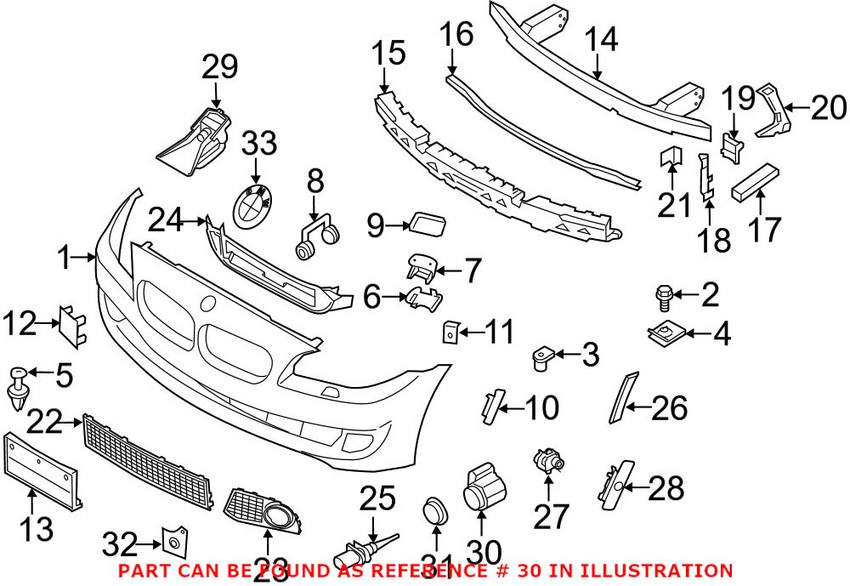 BMW Parking Aid Sensor 66209233031