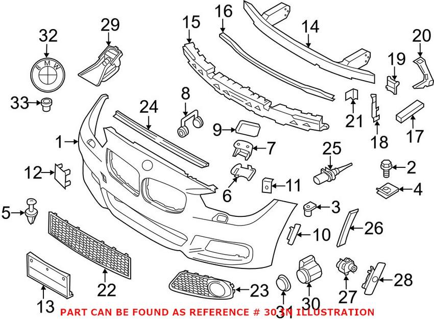 BMW Parking Aid Sensor 66209233035