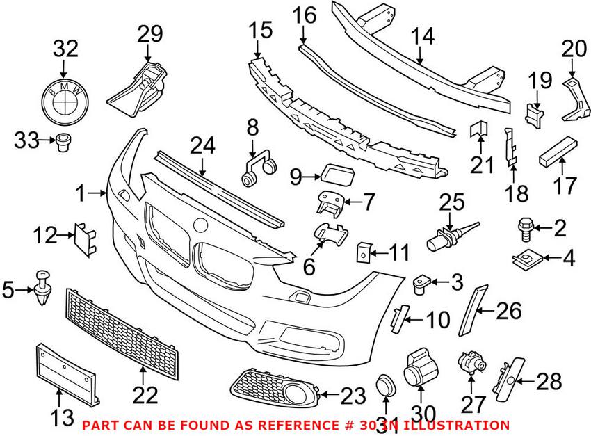 BMW Parking Aid Sensor 66209233036