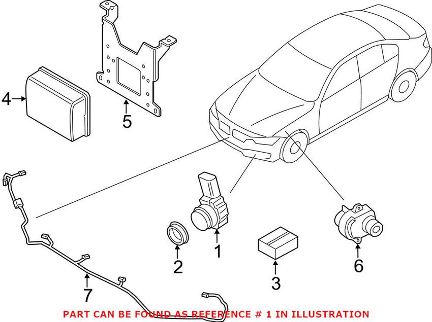 BMW Parking Aid Sensor 66209261580