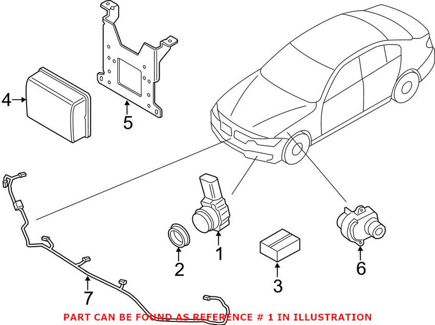 BMW Parking Aid Sensor 66209261581