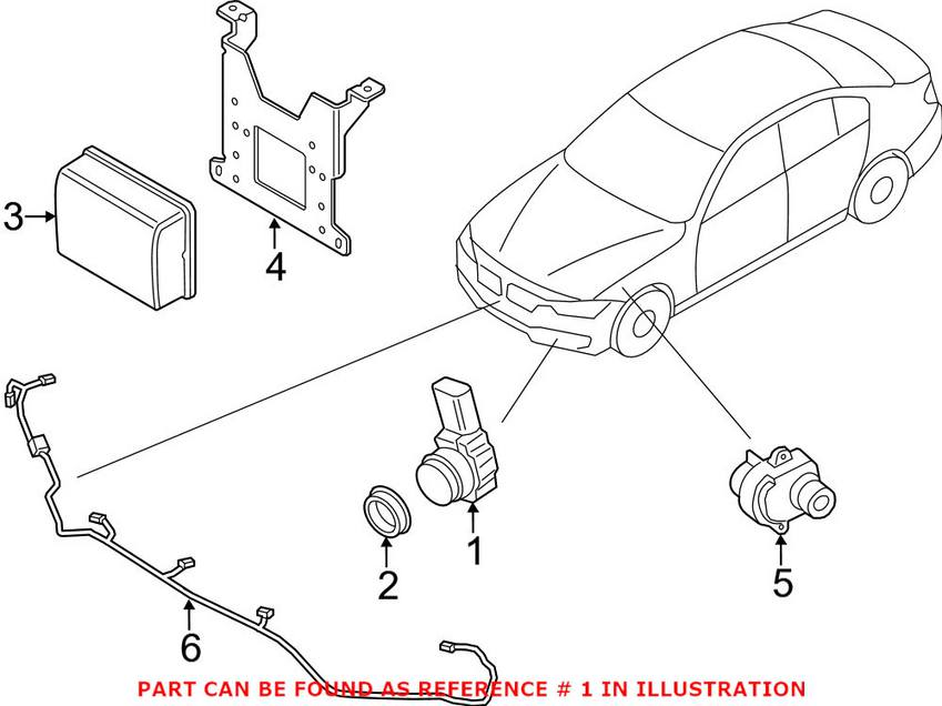 BMW Parking Aid Sensor 66209261584