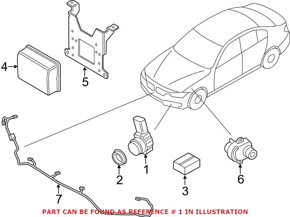 BMW Parking Aid Sensor 66209261585