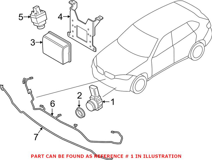 BMW Parking Aid Sensor 66209274427