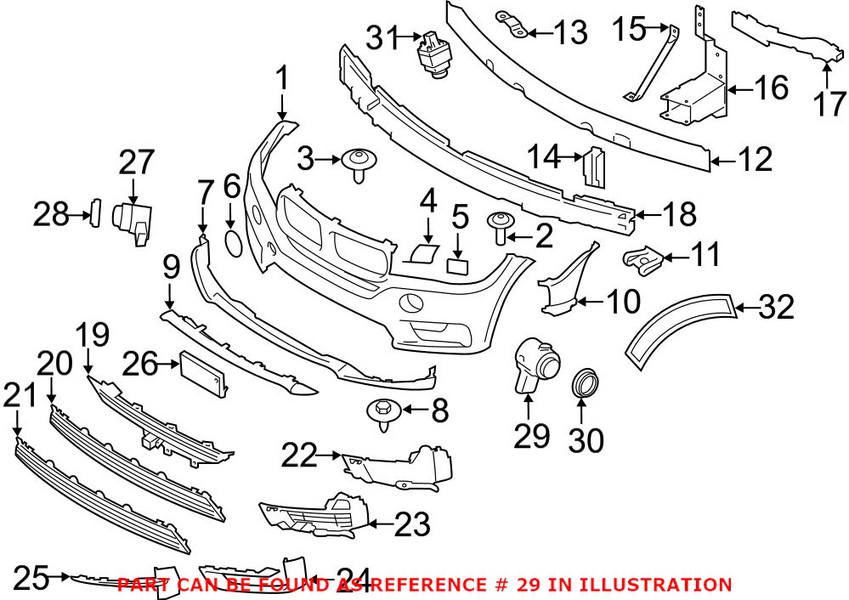 BMW Parking Aid Sensor 66209274429