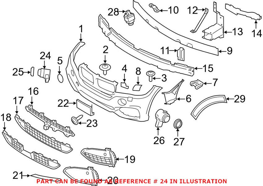 BMW Parking Aid Sensor 66209306410