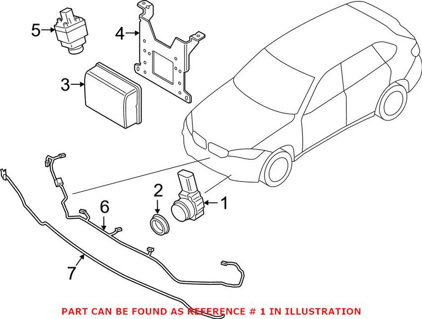 BMW Parking Aid Sensor 66209306411