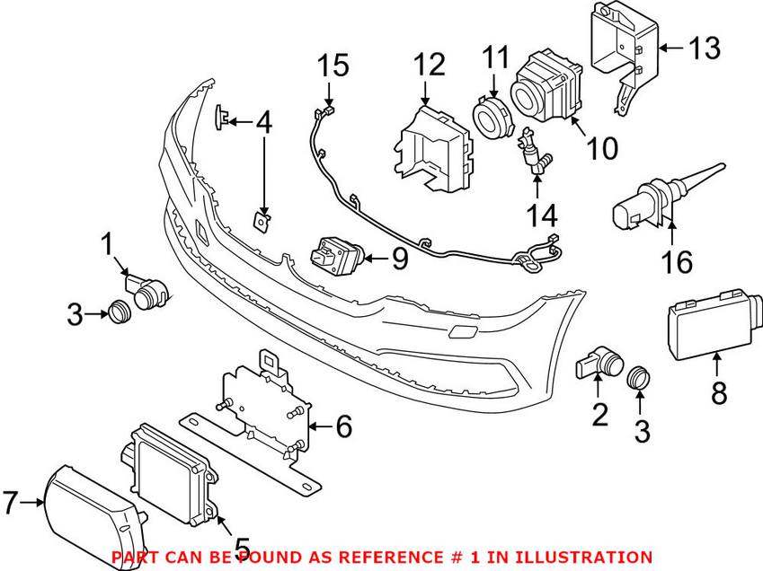 BMW Parking Aid Sensor 66209359094