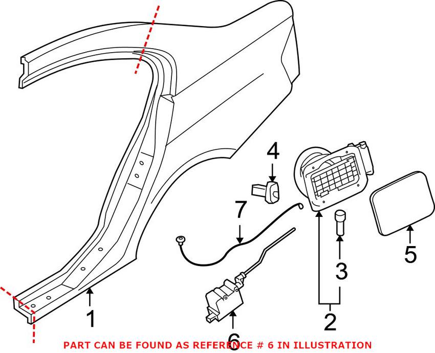 BMW Fuel Door Actuator 67116985880