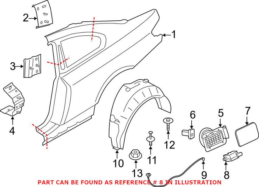 BMW Fuel Filler Door Lock Actuator 67117309678