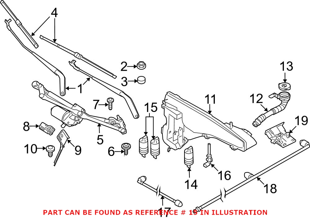 BMW Windshield Washer Pump 67126934160