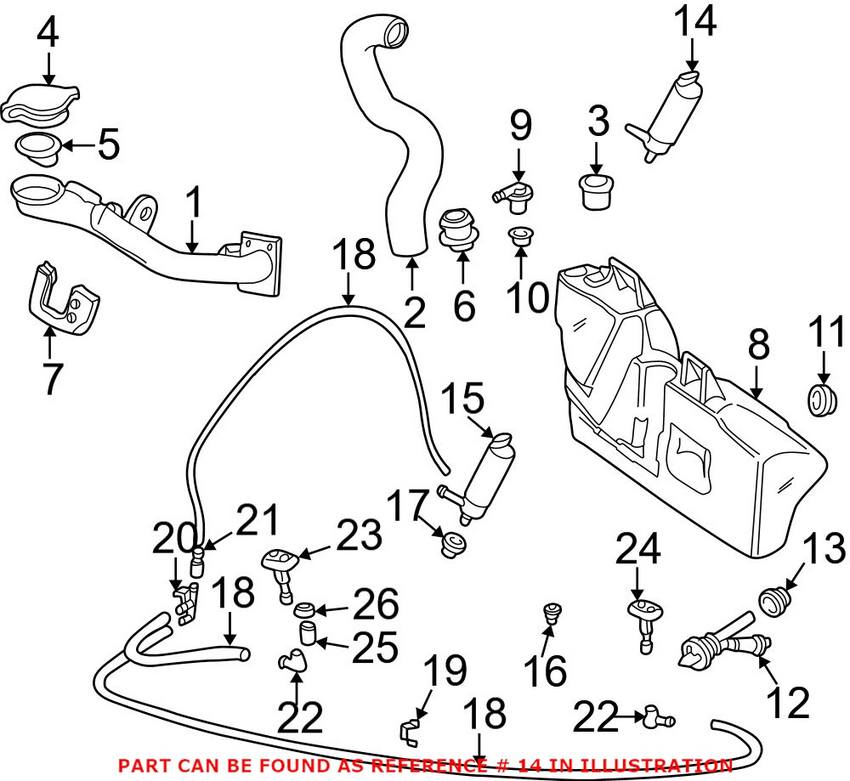 BMW Windshield Washer Pump 67128362154