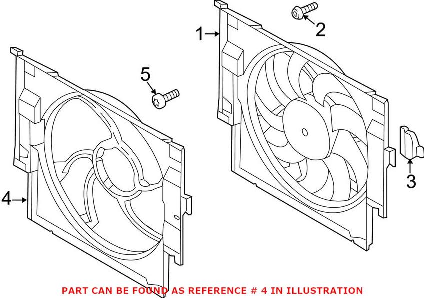 BMW Engine Cooling Fan Shroud 67327850474