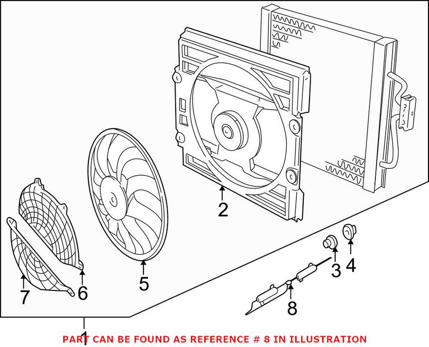 BMW Auxiliary Cooling Fan Resistor 67328371873