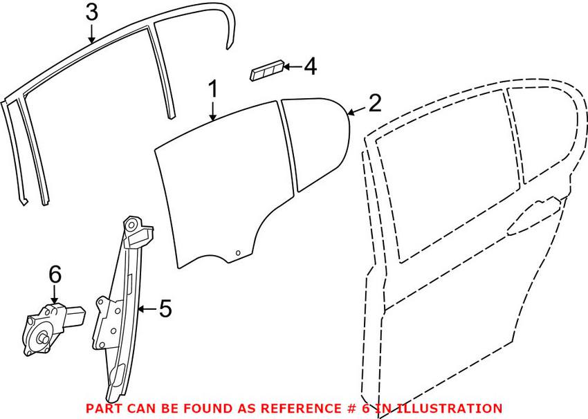 BMW Power Window Motor - Rear Driver Left 67627341563