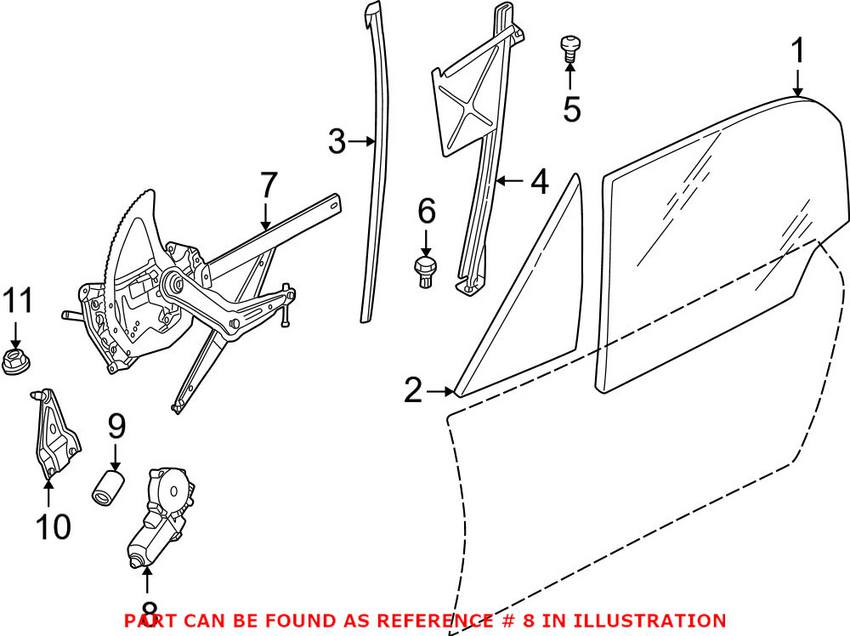 BMW Window Motor - Driver Side 67628401791