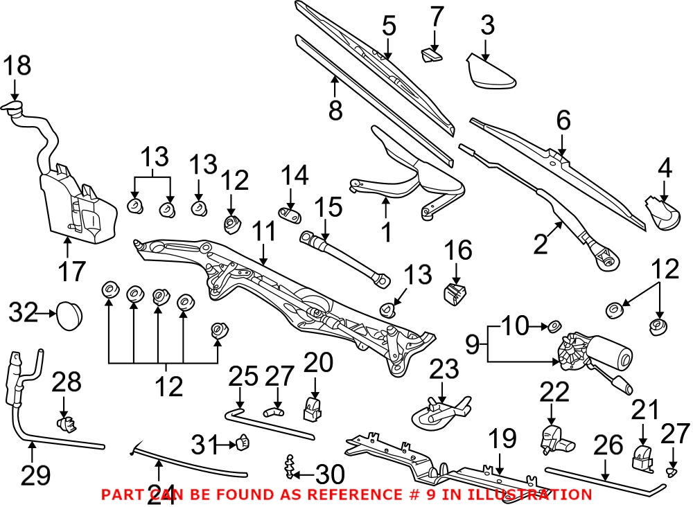 BMW Windshield Wiper Motor 67638352150