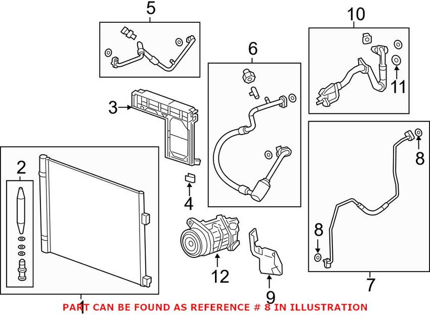 Genuine Cadillac A/C Refrigerant Line O-Ring 13579646 Genuine Cadillac