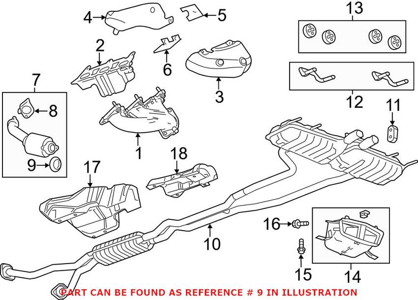 Genuine Cadillac Catalytic Converter Gasket 15879730 Genuine Cadillac