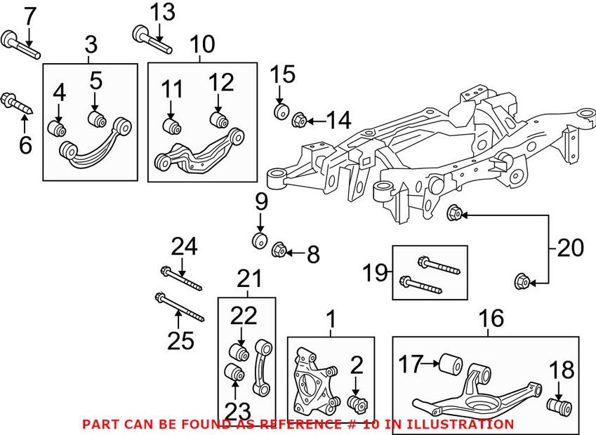 Genuine Cadillac Suspension Control Arm - Rear Passenger Side (Upper) (Rearward) (With Bushings) 84178161