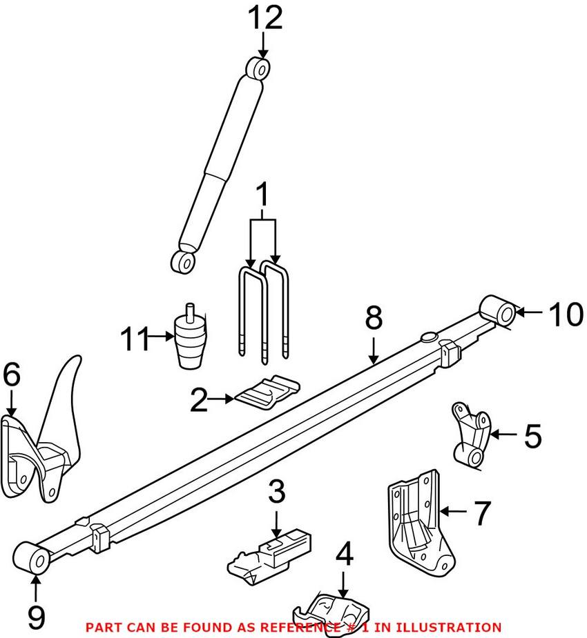 Leaf Spring Bolt Genuine Chevrolet 11569811