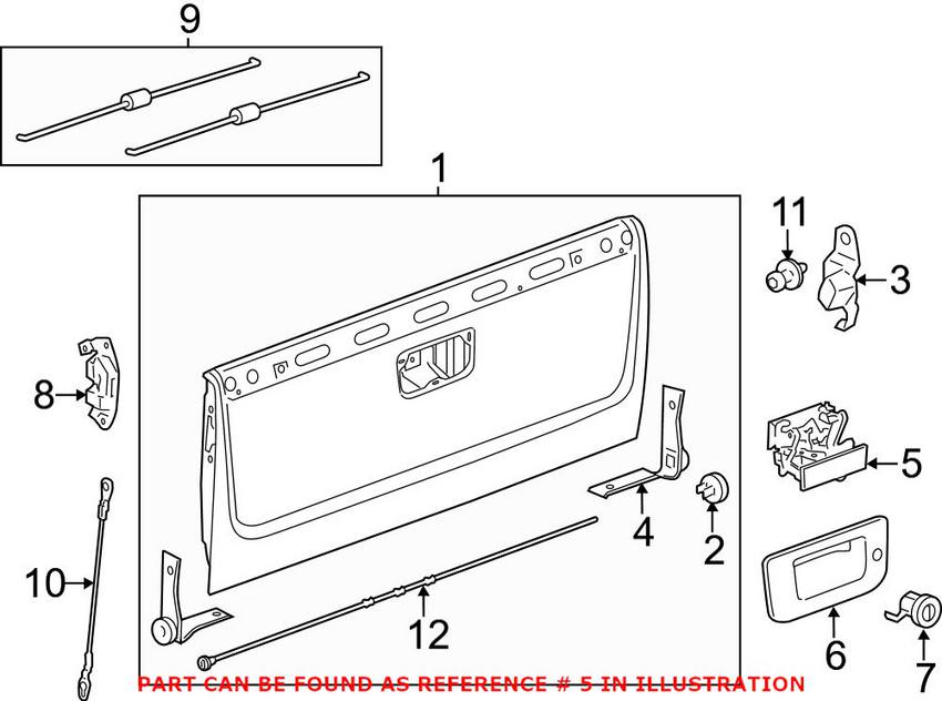 Chevy shop tailgate parts