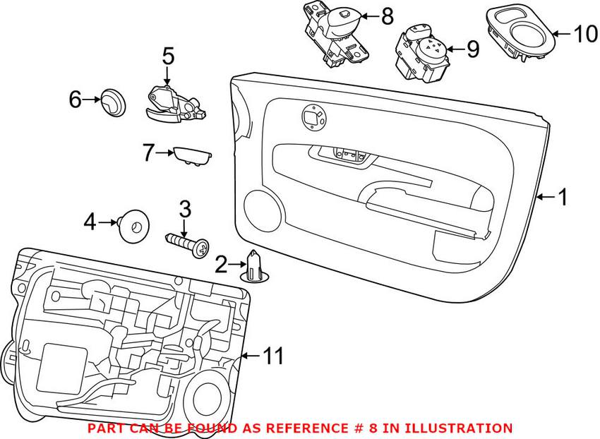 Fiat Door Window Switch 1UG25JD7AA - Genuine Fiat