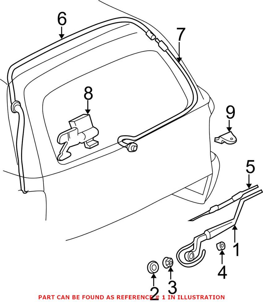 Genuine GMC Back Glass Wiper Arm 15711688