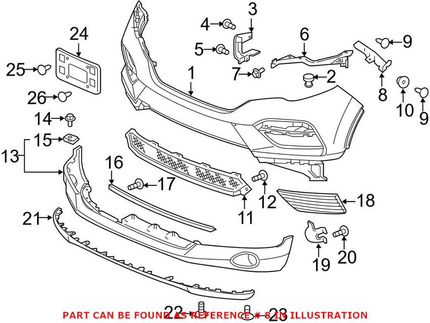 Bumper Cover Stay Front Pasenger Side Genuine Honda 71193TG7A00