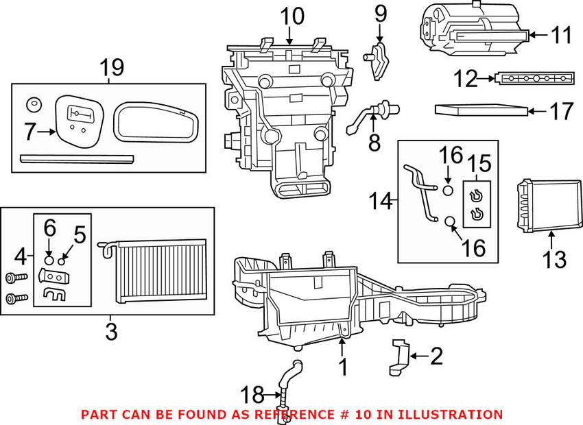 HVAC Unit Case Genuine Jeep 68079501AB