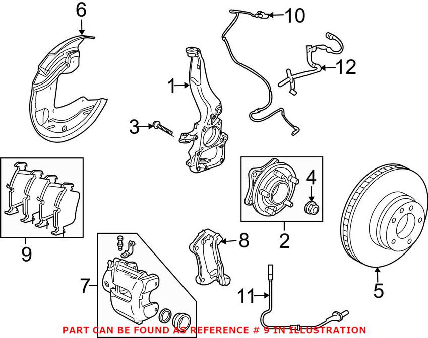 Land Rover Disc Brake Pad Set - Front LR051626