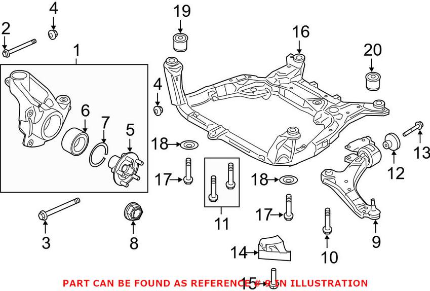 Land Rover Control Arm - Front Passenger Side Lower LR078656