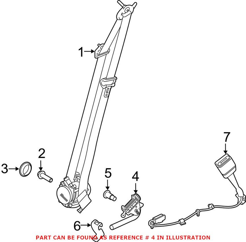 Seat Belt Pretensioner Front Driver Side Genuine Land Rover LR092515