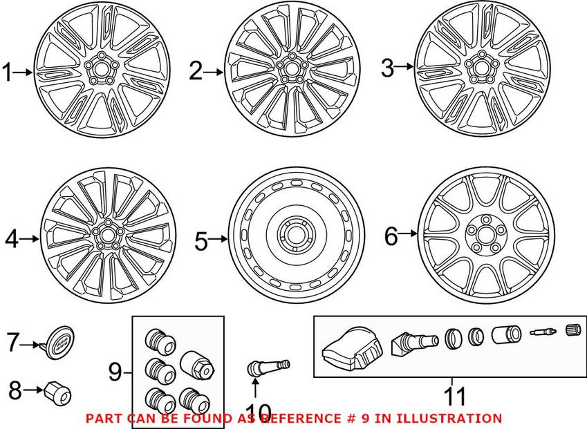 Land Rover Wheel Lock Set LR116657 Genuine Land Rover Genuine Land
