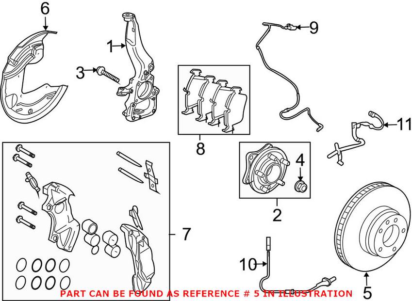 Disc Brake Rotor – Front Genuine Land Rover SDB000624