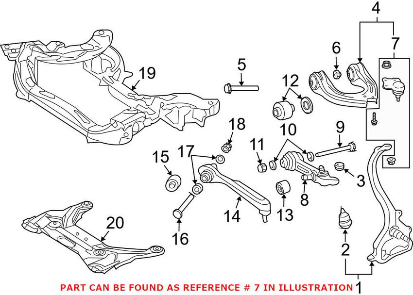 Mercedes Ball Joint - Front Upper 0003301007