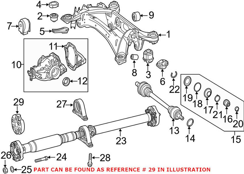 Mercedes Drive Shaft Flex Disc 0004110600