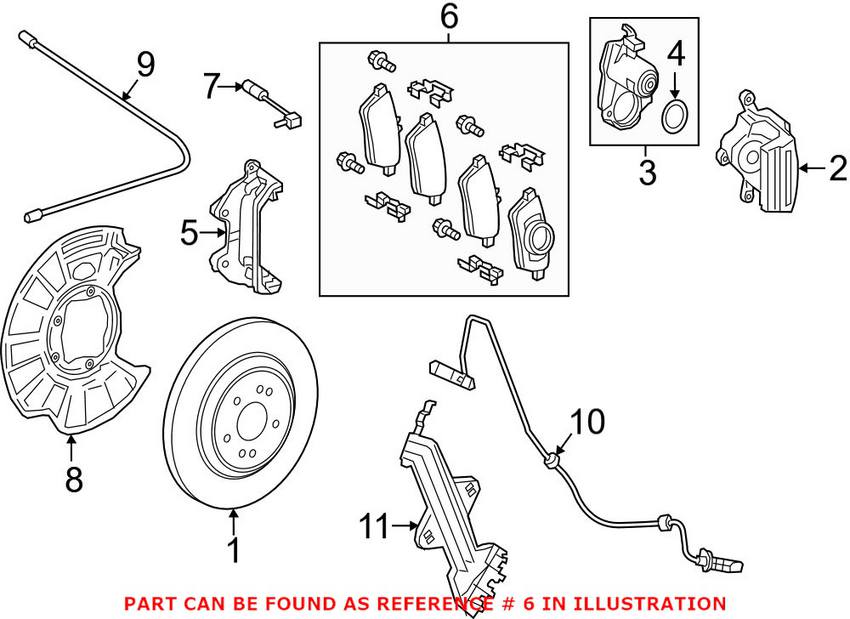 Mercedes Disc Brake Pad Set - Rear 0004203700