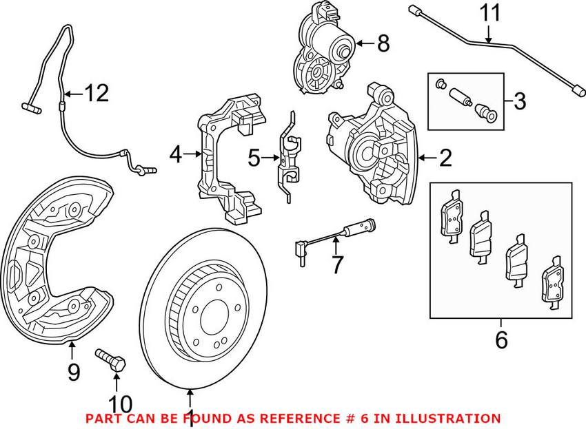 Mercedes Disc Brake Pad Set - Rear 0004205900