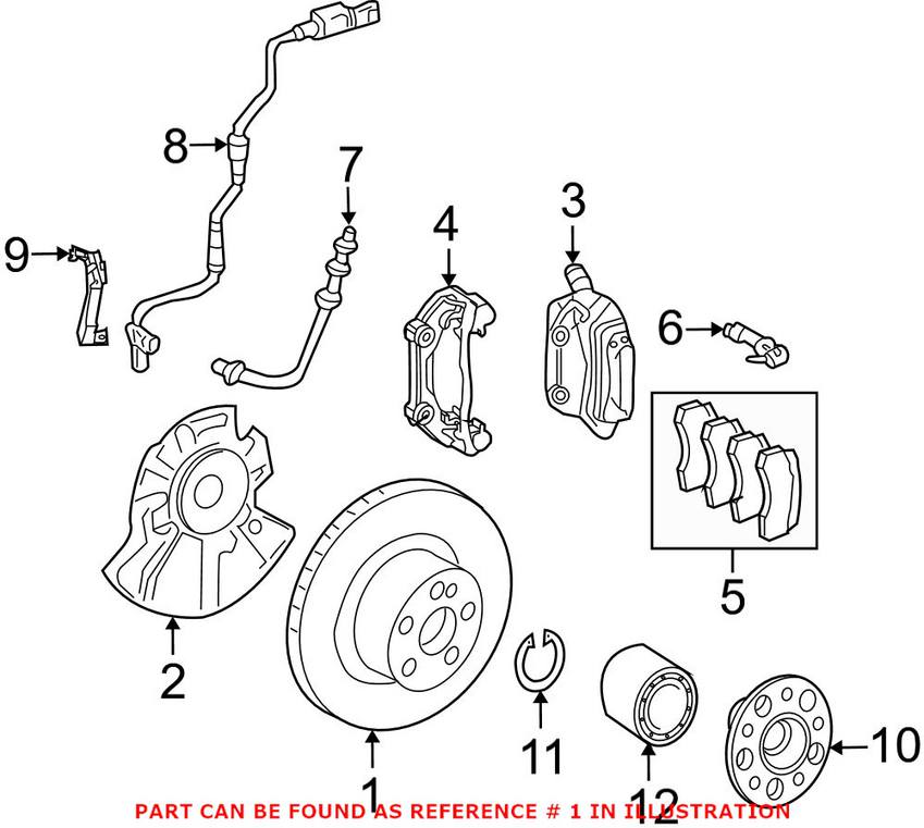 Mercedes Disc Brake Rotor - Front (322mm)