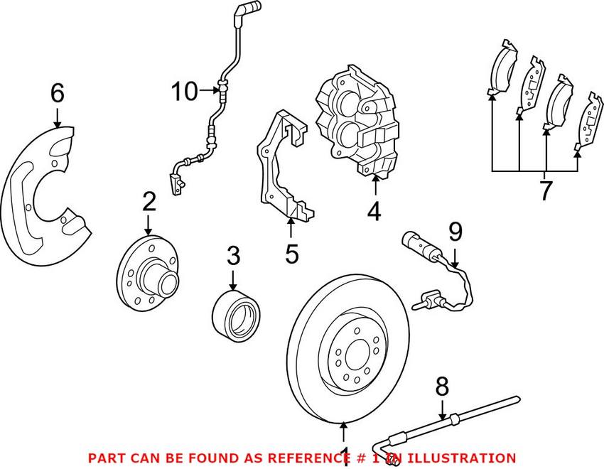 Mercedes Disc Brake Rotor - Front