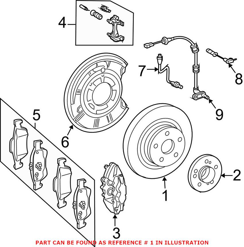 Mercedes Disc Brake Rotor - Rear (300mm)