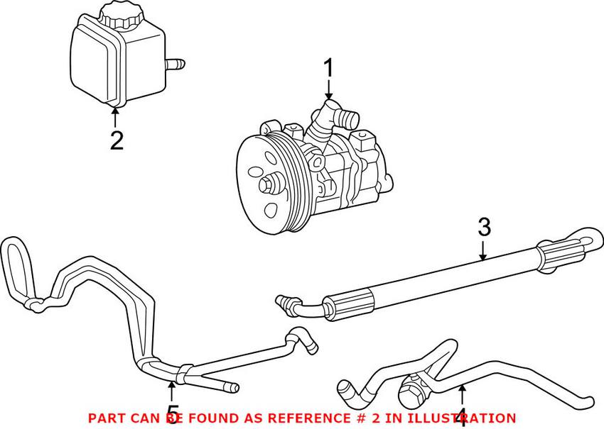 Mercedes Power Steering Reservoir 0004600183