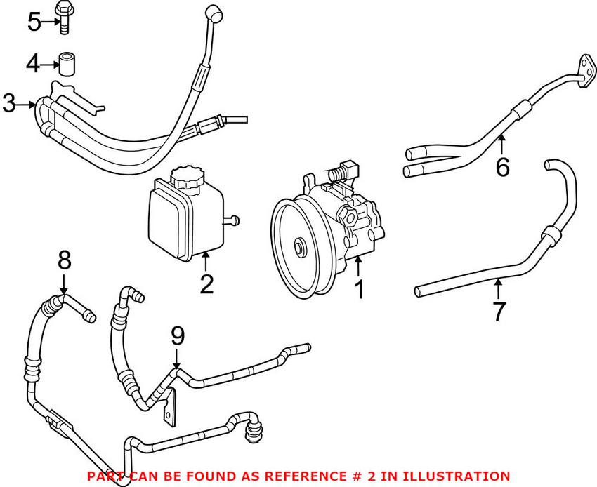 Mercedes Power Steering Reservoir 0004601183