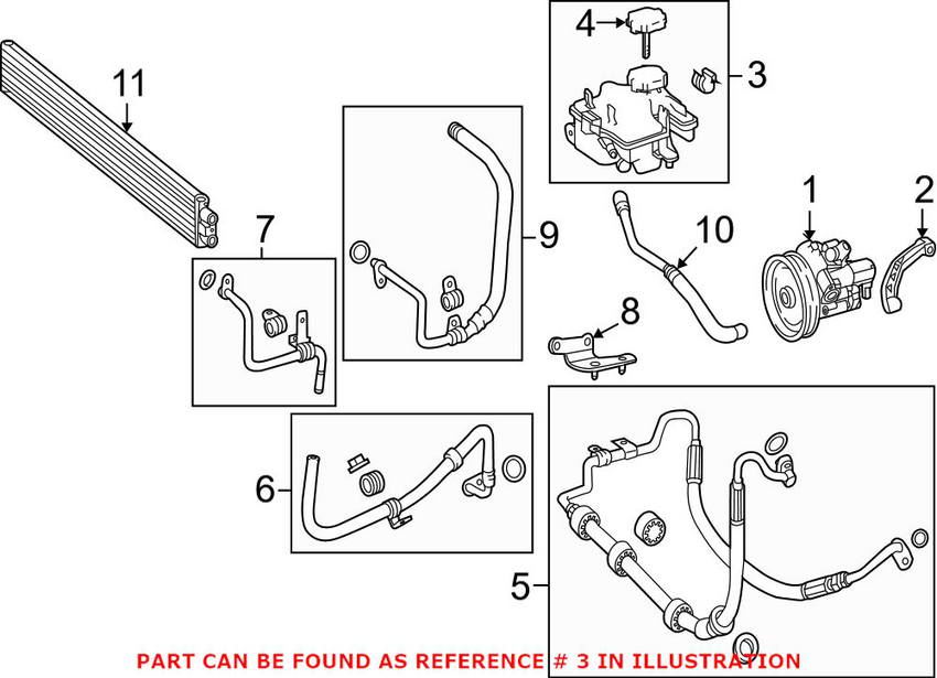 Mercedes Power Steering Reservoir 0004669502