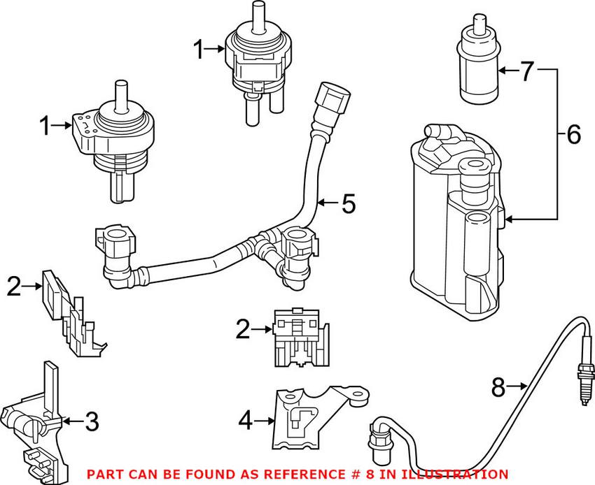 Mercedes Oxygen Sensor - Rear 0005421300