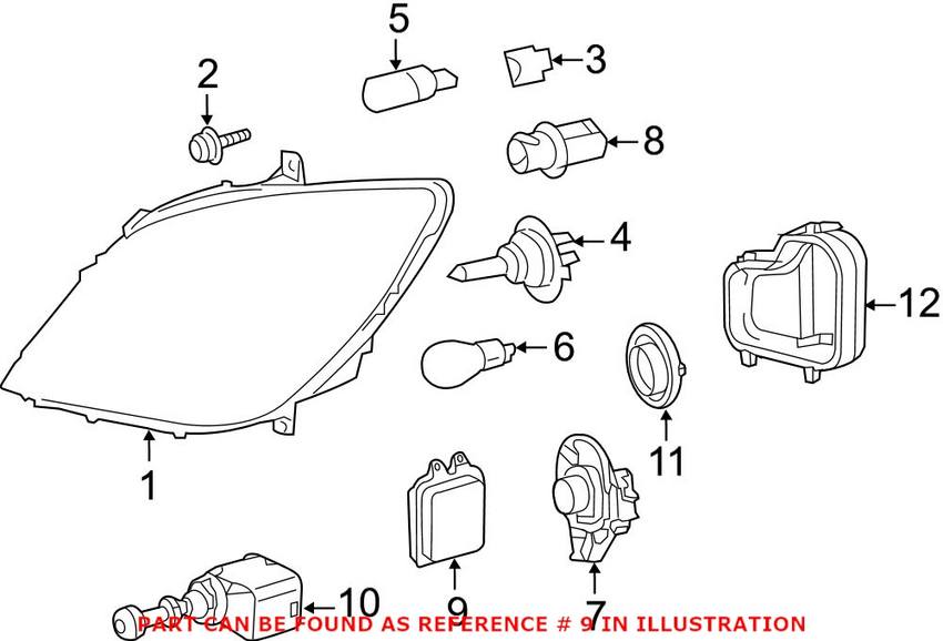 Mercedes Headlight Ballast (Xenon) 0008211061