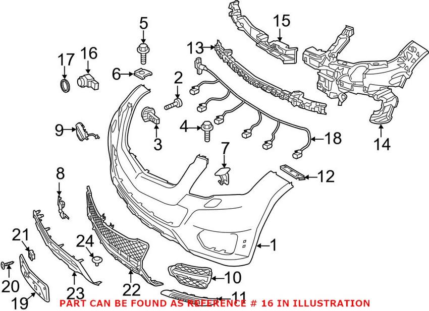 Mercedes Park Assist Sensor - Front and Rear 0009050242